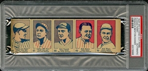 1928 W513 Five Card Panel with Terry, Pennock and Paul Waner – PSA AUTHENTIC 